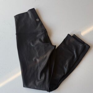 Lululemon Wunder Train High-Rise Tight 25’ Foil size size 0 Black Leggings